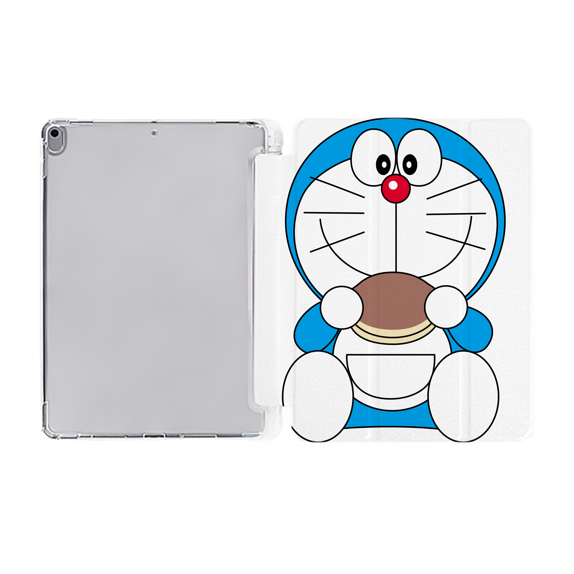 （画像用） ドラえもん Doraemon IPad ケース ペン収納付き 三つ折りスタンド PUレザー×シリコン 対応機種9.5/10.5/10.9インチ